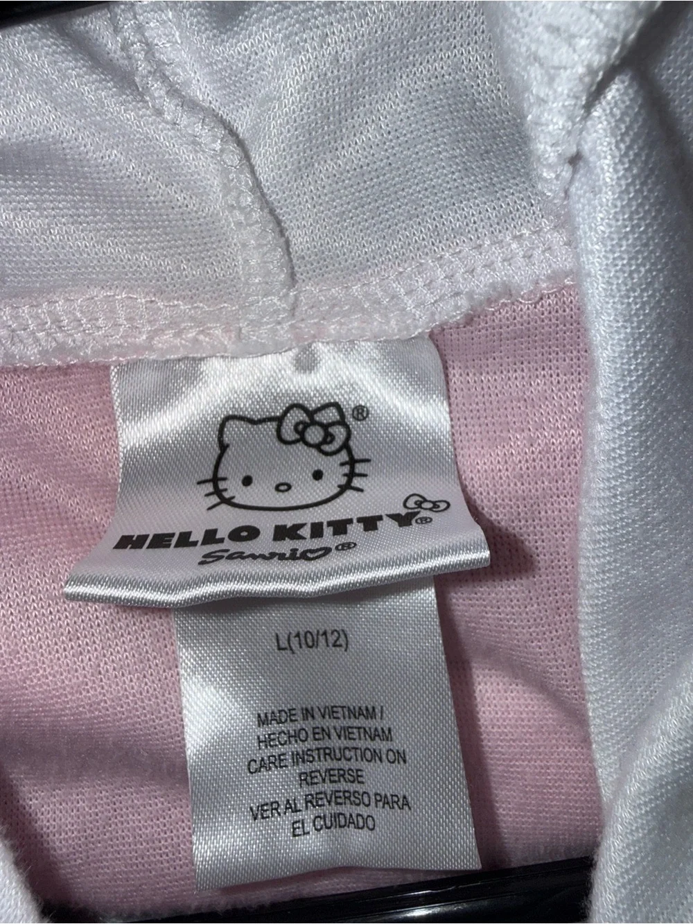 Hello Kitty Pink Girls' Holiday One-Piece Pajamas girls large 10/12 soft pjs